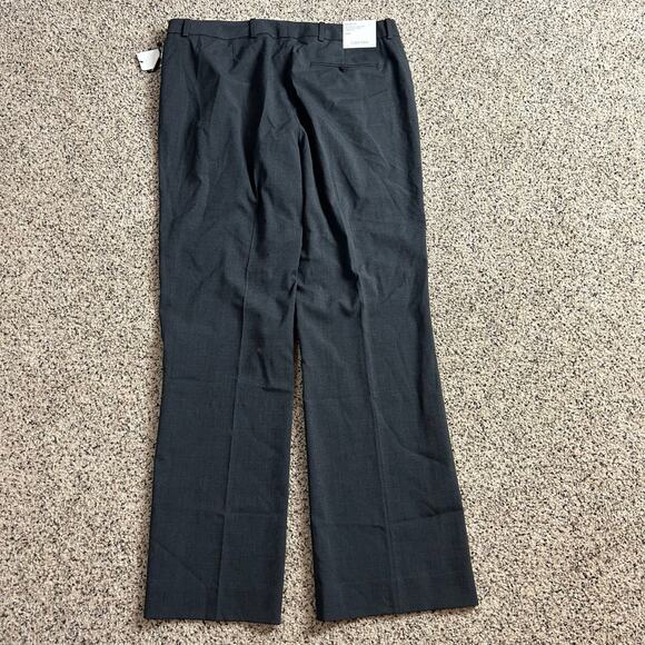 NWT Calvin Klein Womens Modern Fit Straight Dress Pant Size 12 Gray Print Career - Picture 2 of 7